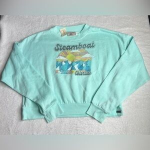 Steamboat Graphic Mint Sweatshirt
